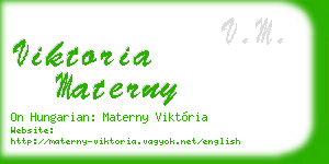 viktoria materny business card